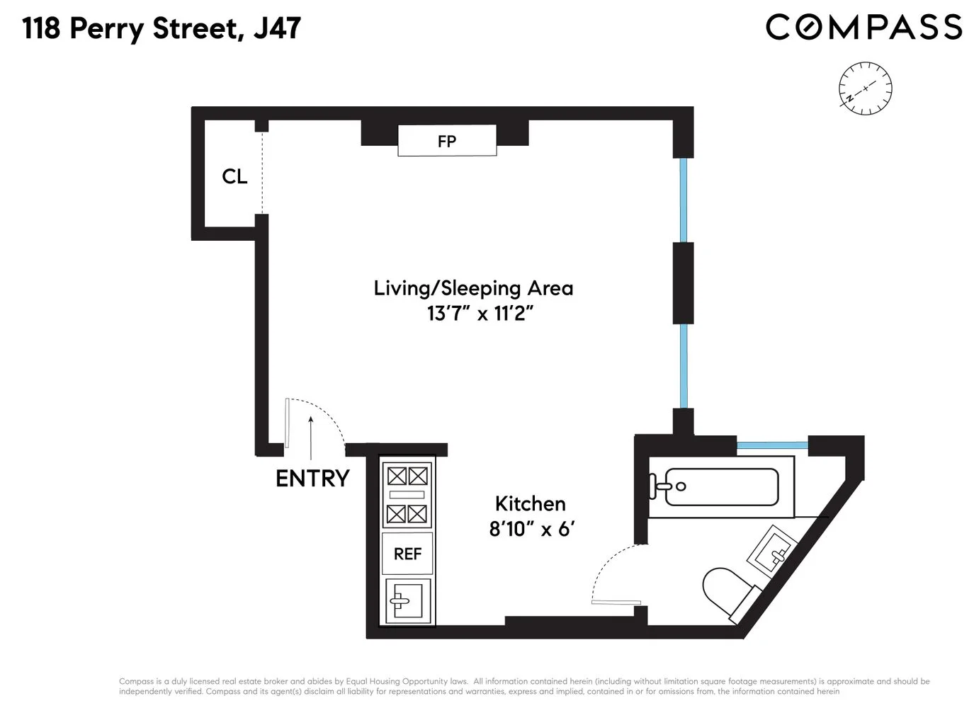 1 Bedroom Apartment for Sale in Manhattan – 118 Perry Street – New York – NY - 7