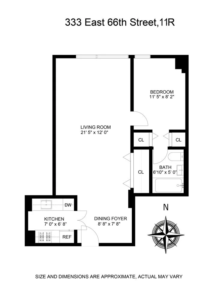 Apartamento de 1 Dormitório à Venda em Manhattan – New York – NY - 1