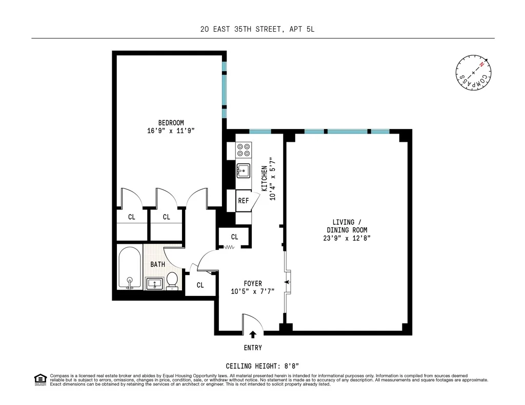 Apartamento de 1 Dormitório à Venda em Murray Hill – Manhattan – New York – NY - 6