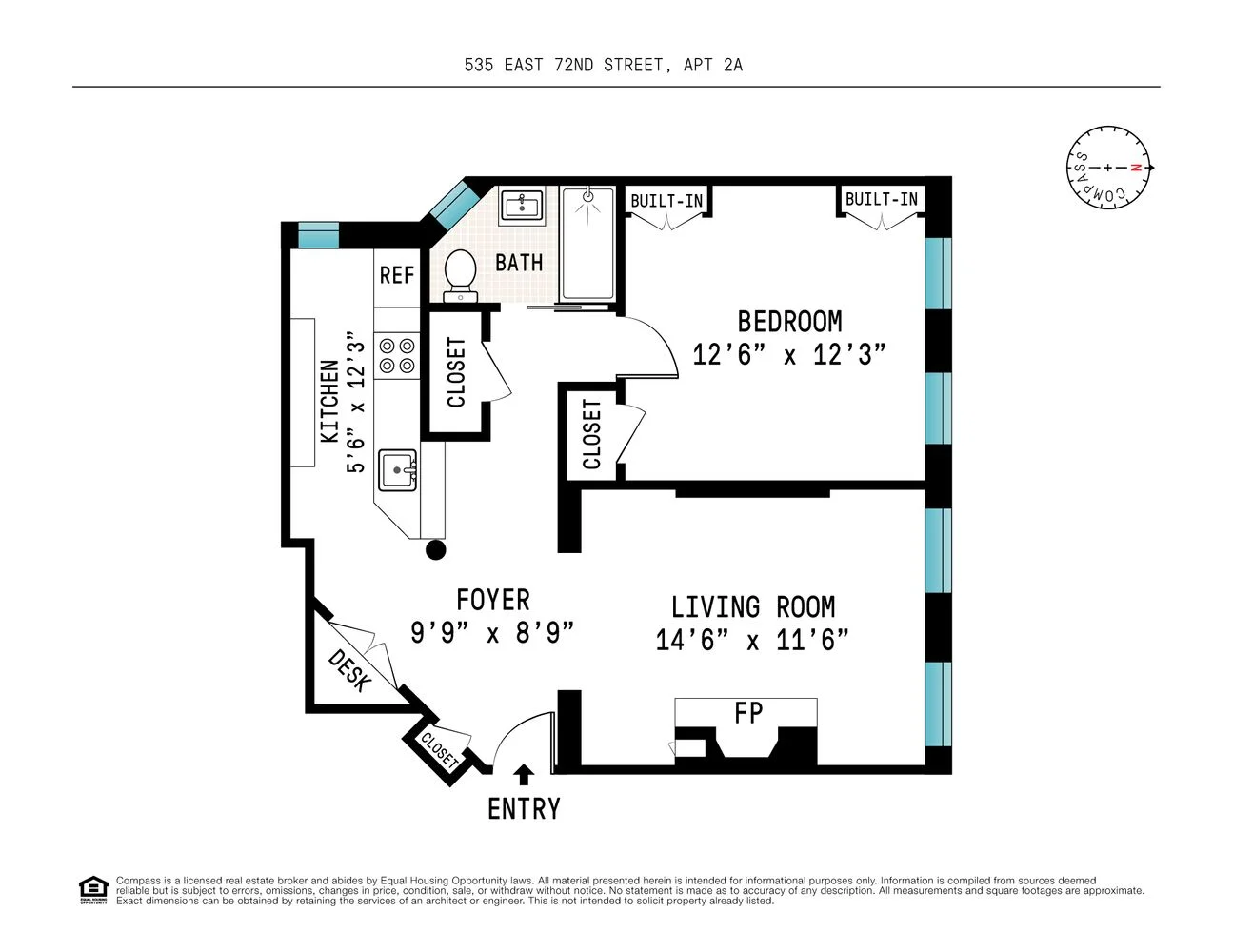 Apartamento de 1 Dormitório à Venda na 535 East 72nd Street – Manhattan – New York – NY - 4