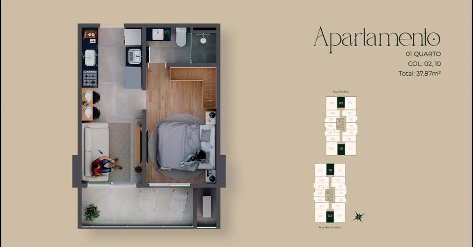 Apartamento de 1 Quarto à Venda no Pietra di Sevilla – Praia do Morro – Guarapari – ES - 2