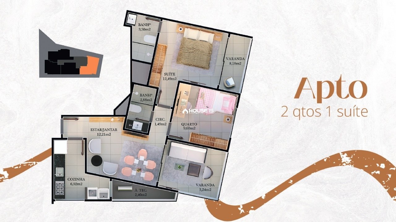 Apartamento de 2 Quartos à Venda no Centro - Guarapari - Espírito Santo - Brasil - 2