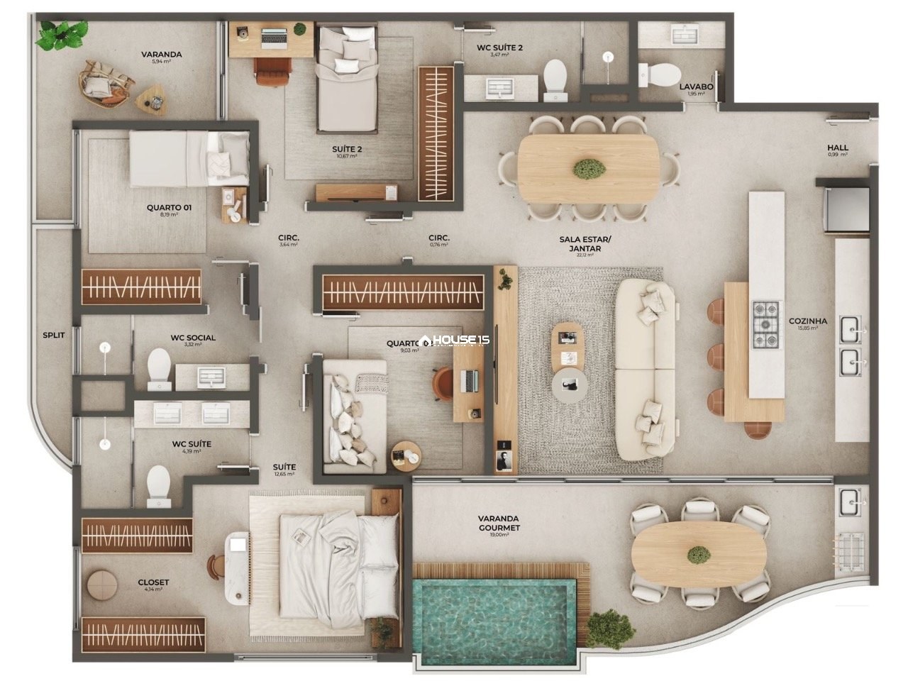 Apartamento de 4 Quartos à Venda na Enseada Azul - Guarapari - Espírito Santo - Brasil - 2