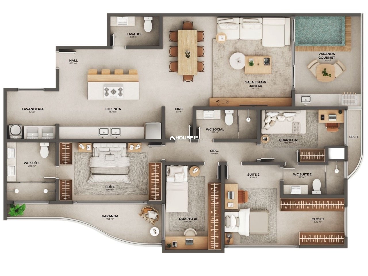 Apartamento de 4 Quartos à Venda na Enseada Azul - Guarapari - Espírito Santo - Brasil - 3