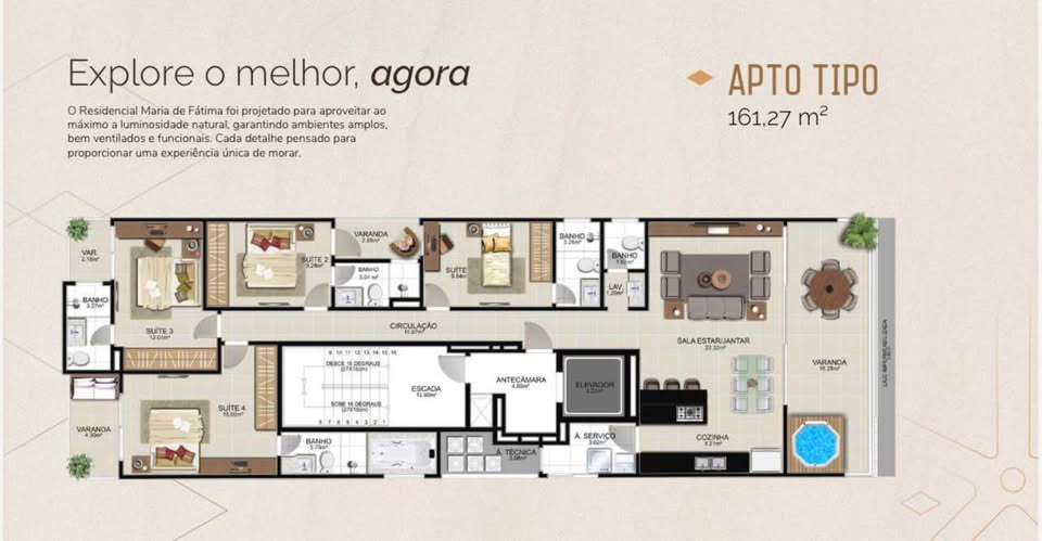 Apartamento de 4 Quartos à Venda na Praia de Peracanga – Guarapari – ES - 4