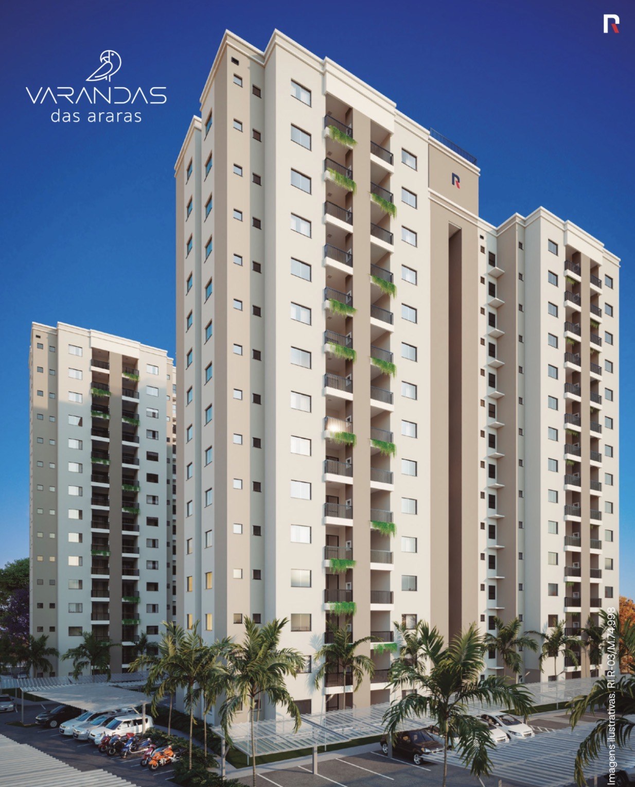Apartamento na Planta com 2 Quartos e Suíte no Varandas das Araras à Venda no Seminário - Campo Grande - Mato Grosso do Sul - Brasil - 1