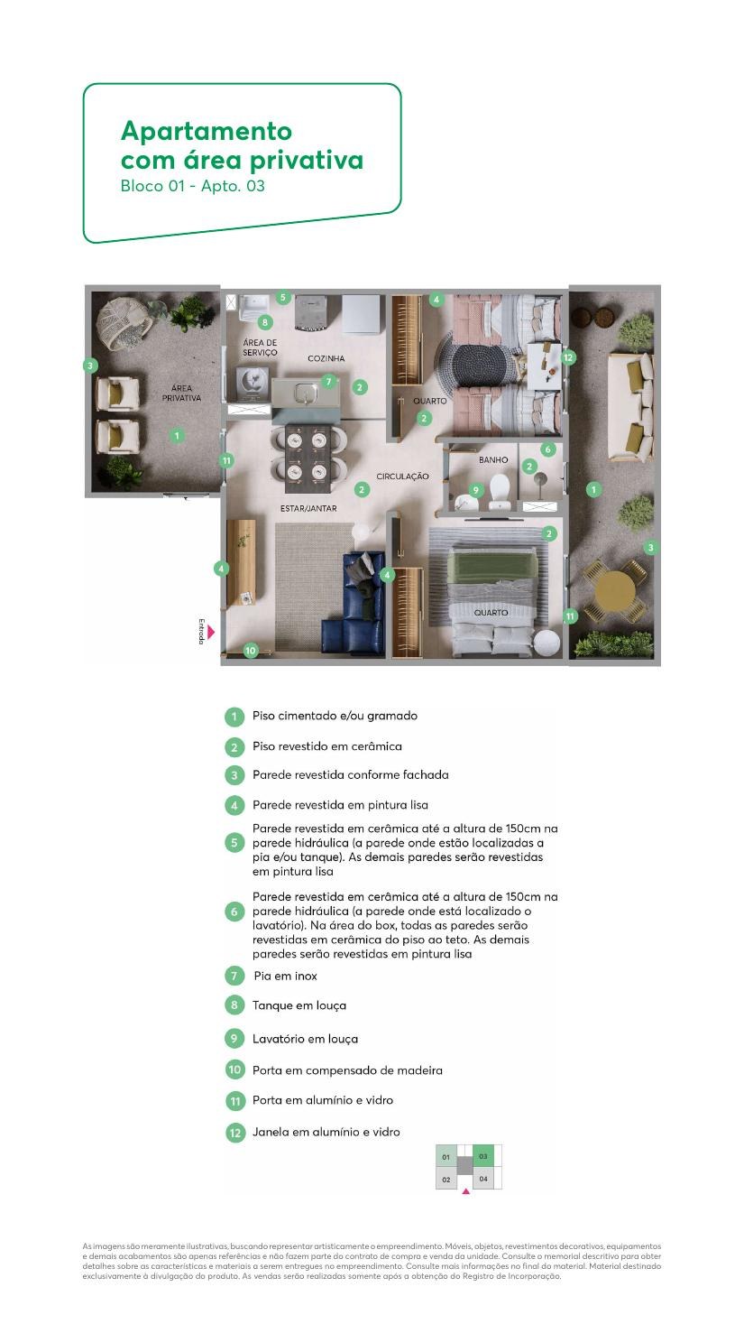 Apartamento na Planta com 2 Quartos no Castelo de Senna à Venda no Pioneiros - Campo Grande - Mato Grosso do Sul - Brasil - 7