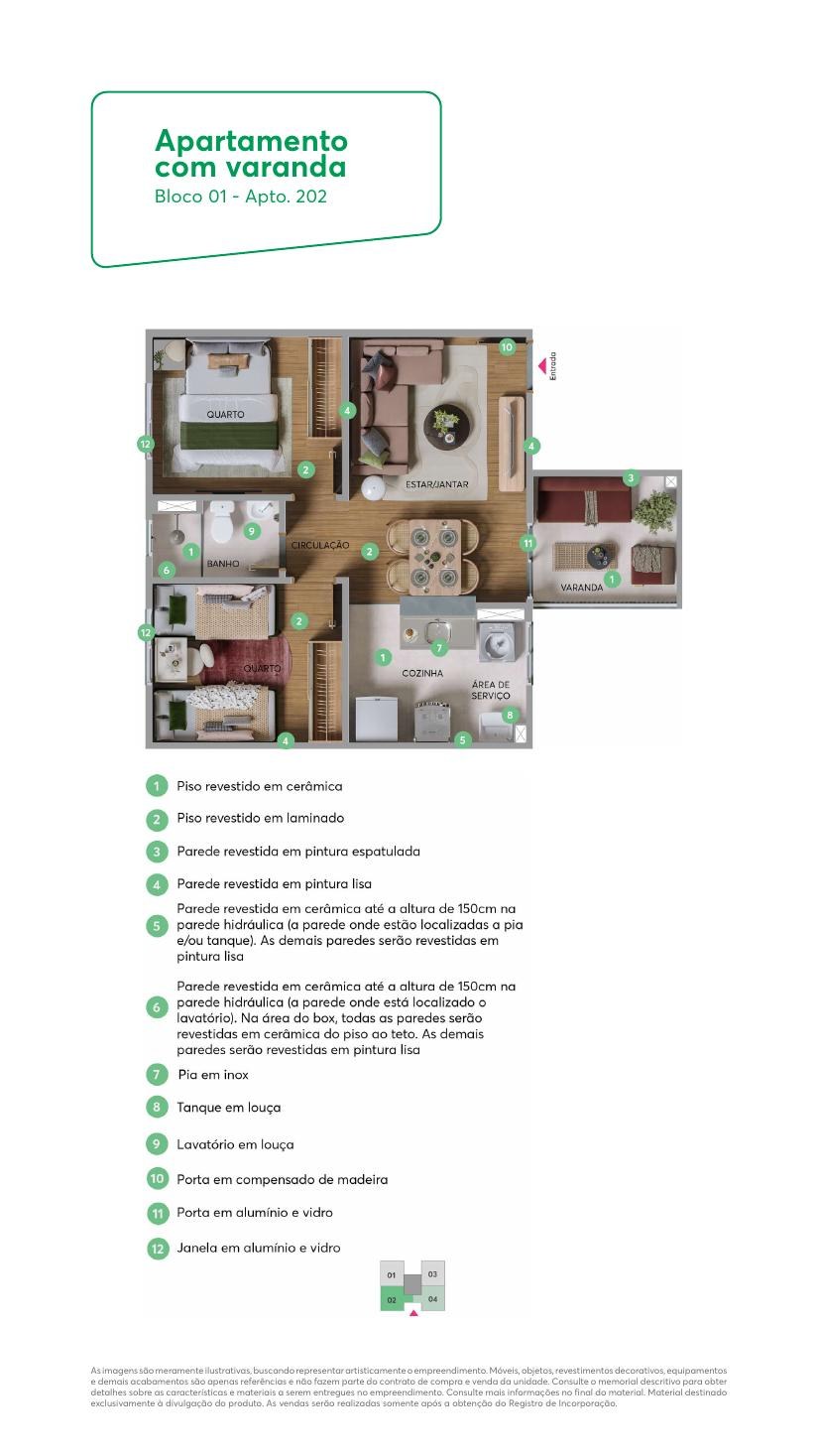 Apartamento na Planta com 2 Quartos no Castelo de Senna à Venda no Pioneiros - Campo Grande - Mato Grosso do Sul - Brasil - 8