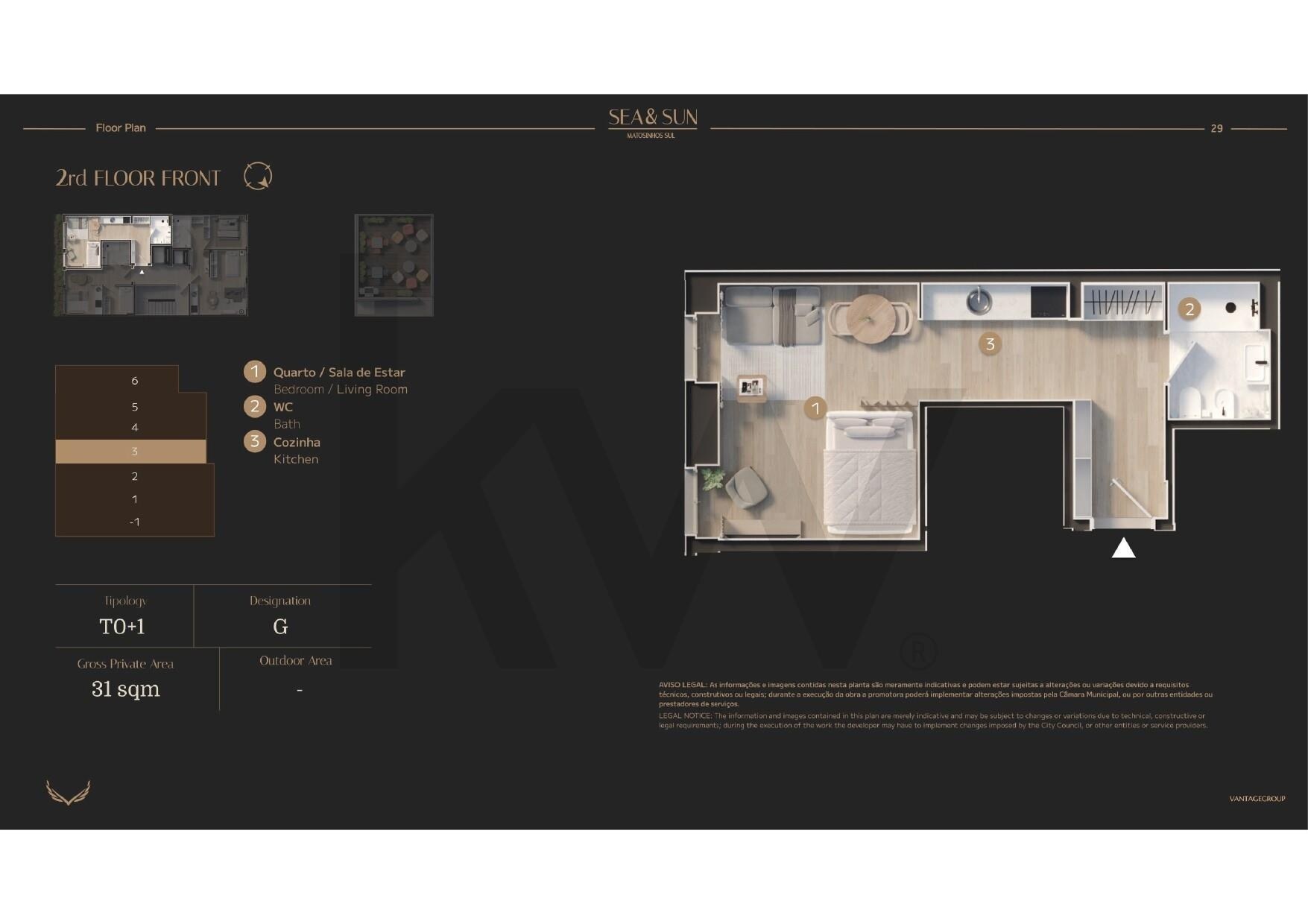 Apartamento T0 à Venda em Matosinhos - Porto - Portugal - 3