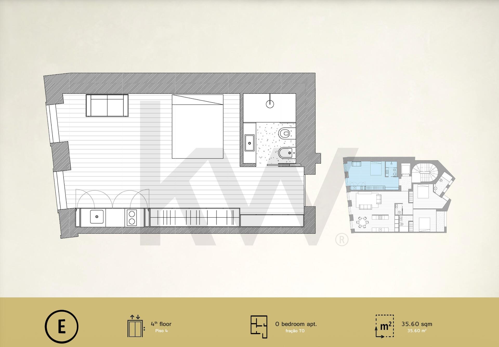 Apartamento T0 na Planta à Venda em Porto - Portugal - 4