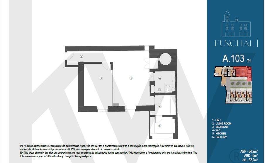 Apartamento T1 en Venta en Funchal - Isla de Madeira - Portugal - 2