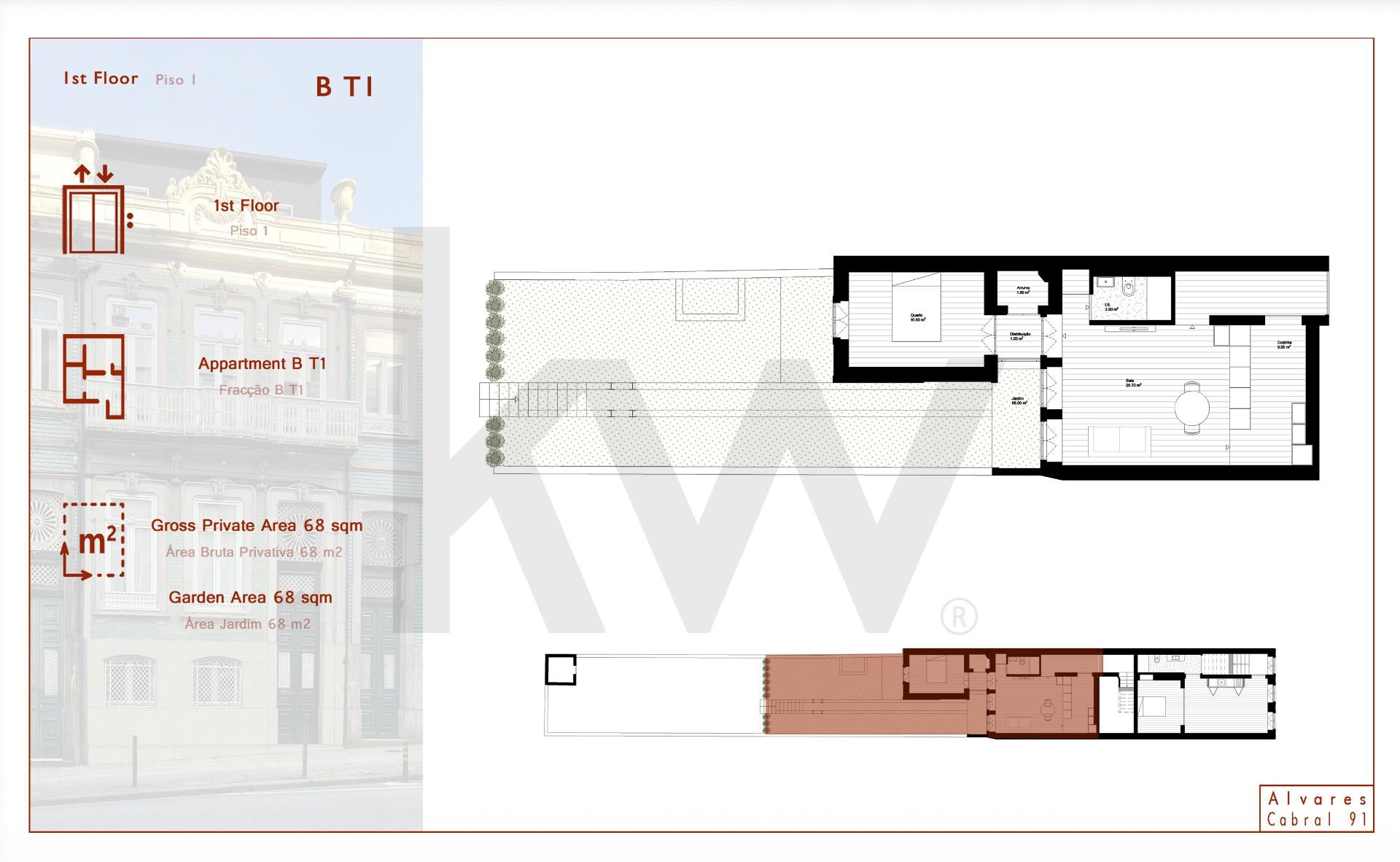 Apartamento T1 na Planta à Venda em Porto - Portugal - 5