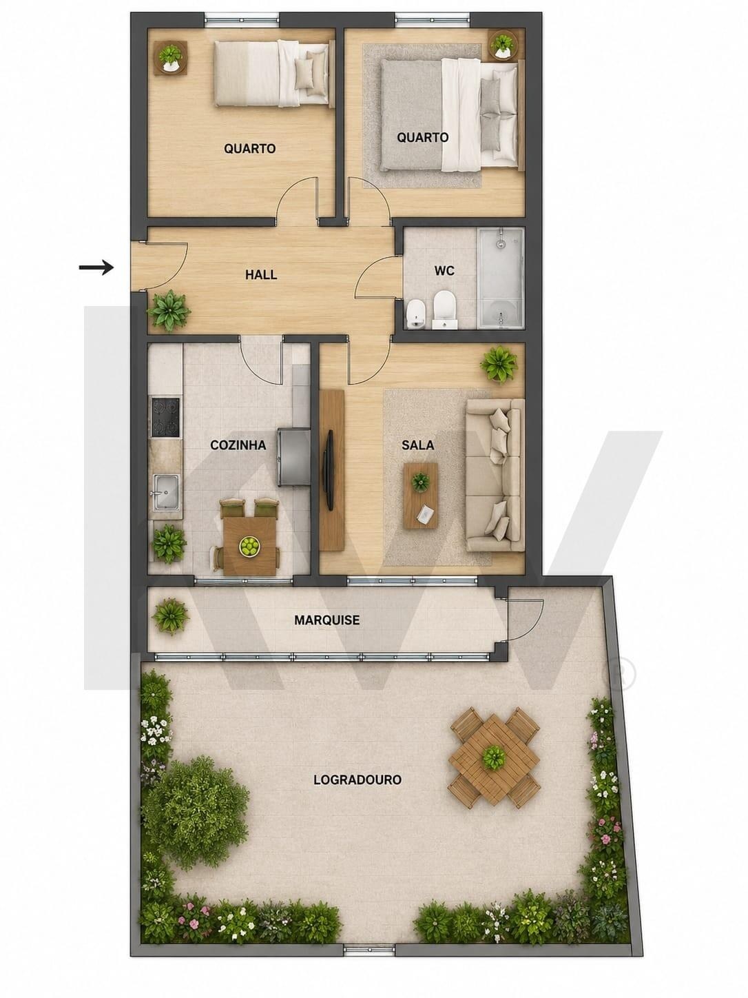 Apartamento T2 à Venda em Almada - Setúbal - Portugal - 2