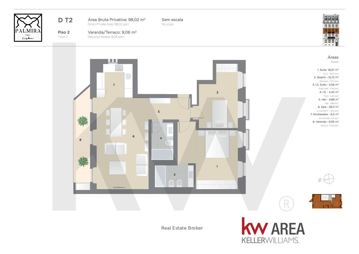 Apartamento T2 à Venda em Lisboa - Portugal - 1