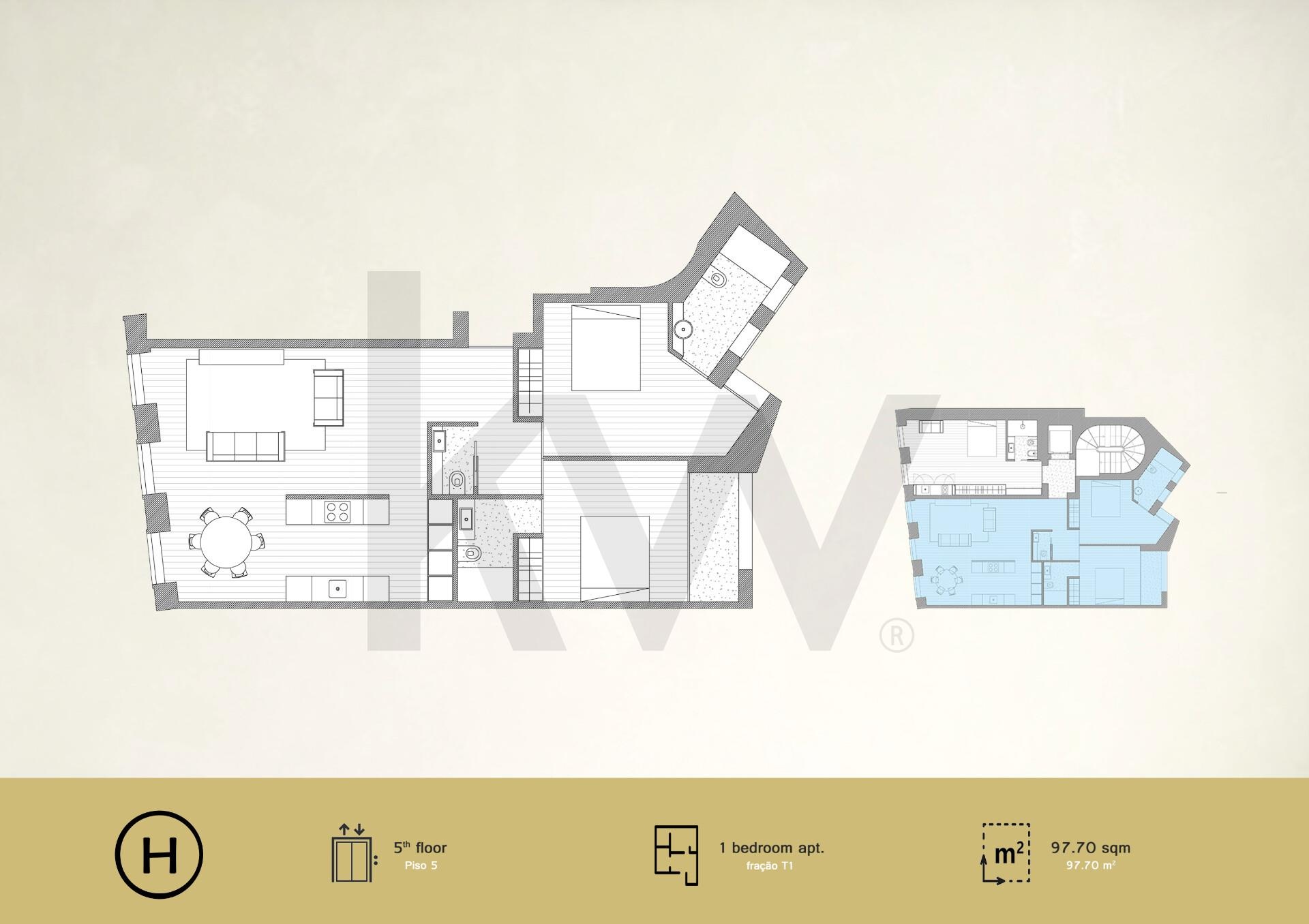 Apartamento T2 na Planta à Venda em Porto - Portugal - 4