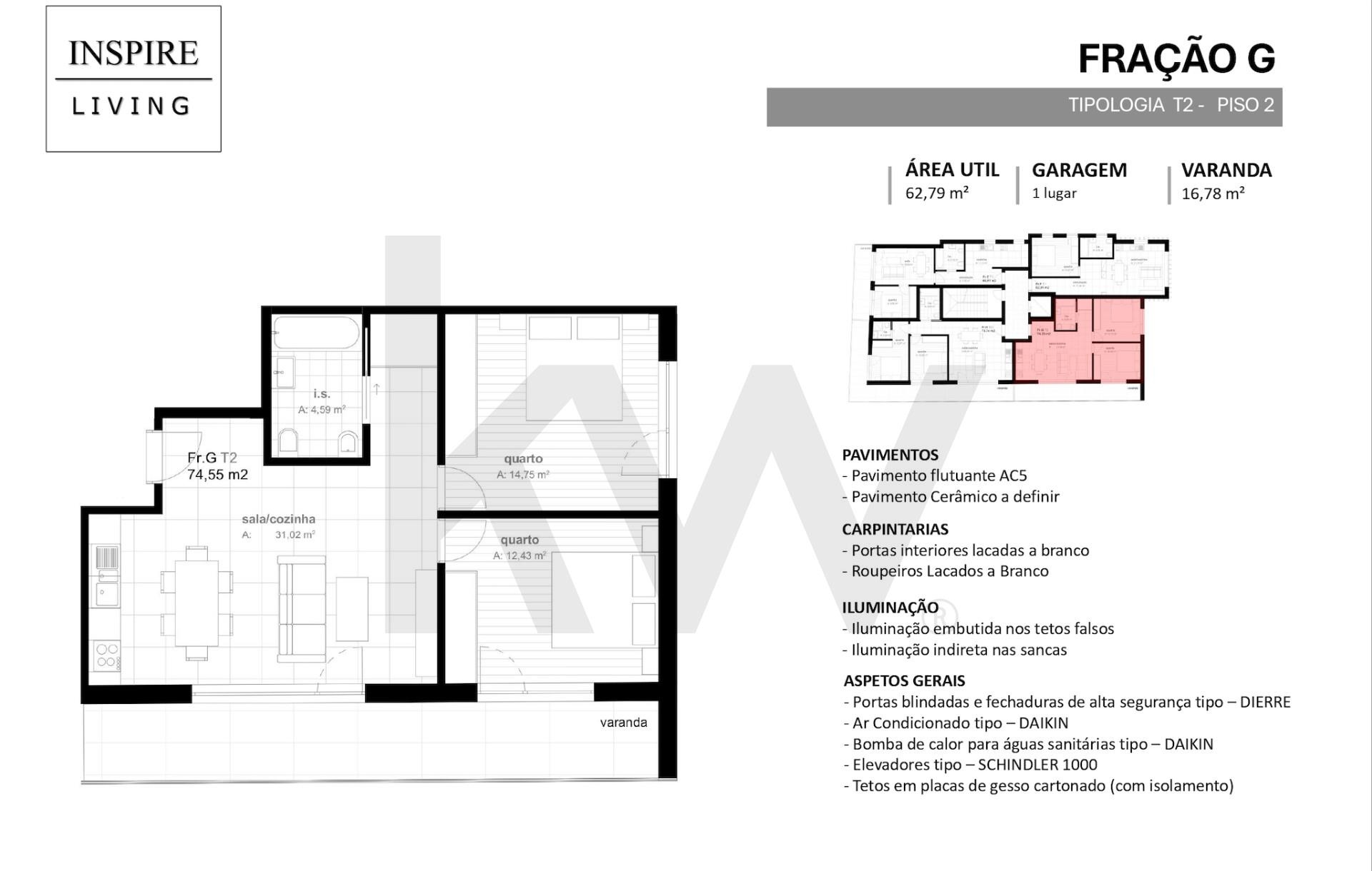Apartamento T2 à Venda em Viseu - Portugal - 1