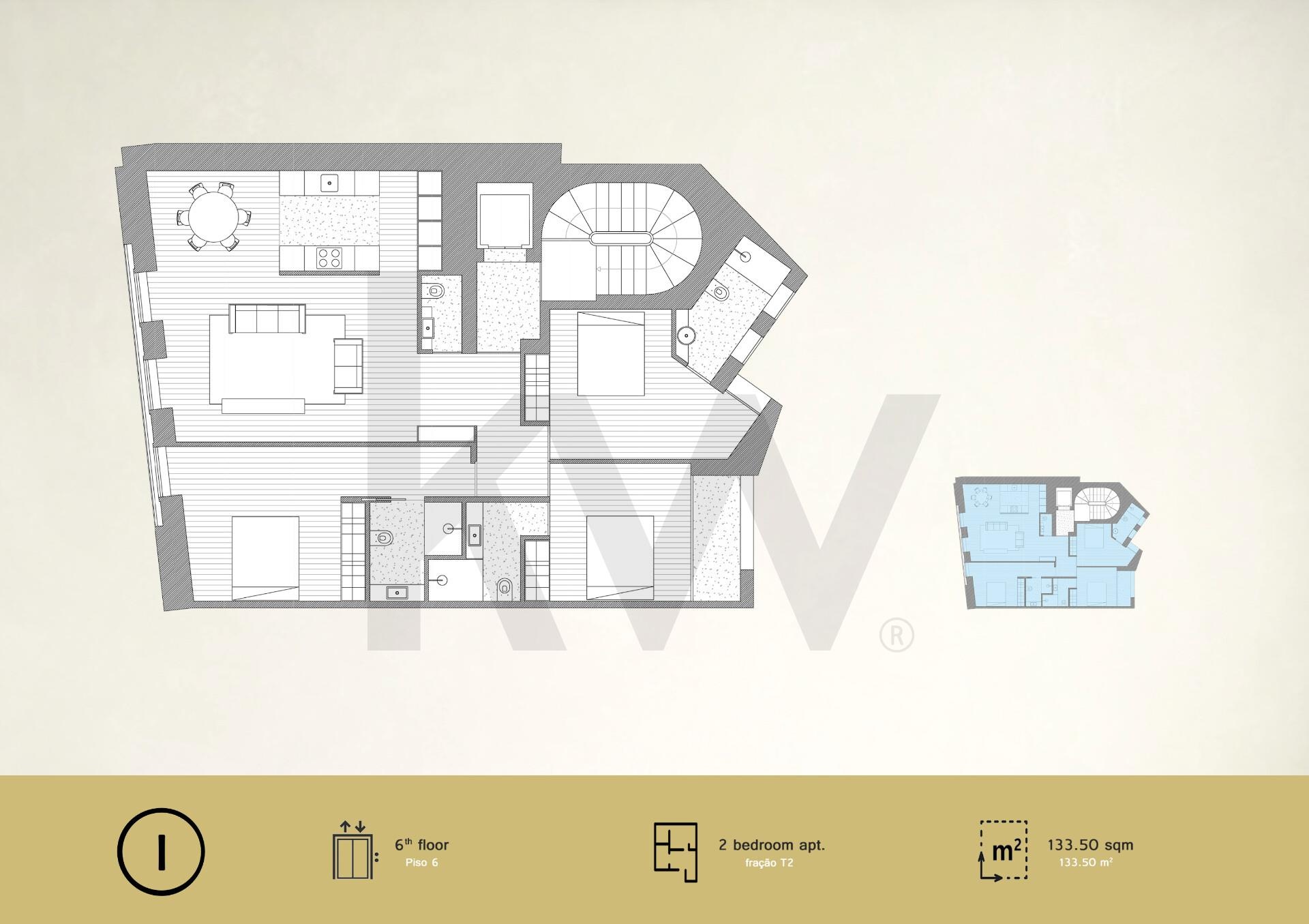 Apartamento T3 na Planta à Venda em Porto - Portugal - 4