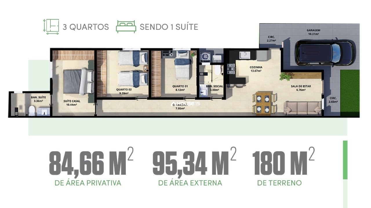 Casa de 3 Quartos à Venda em Santa Mônica - Guarapari - Espírito Santo - Brasil - 3