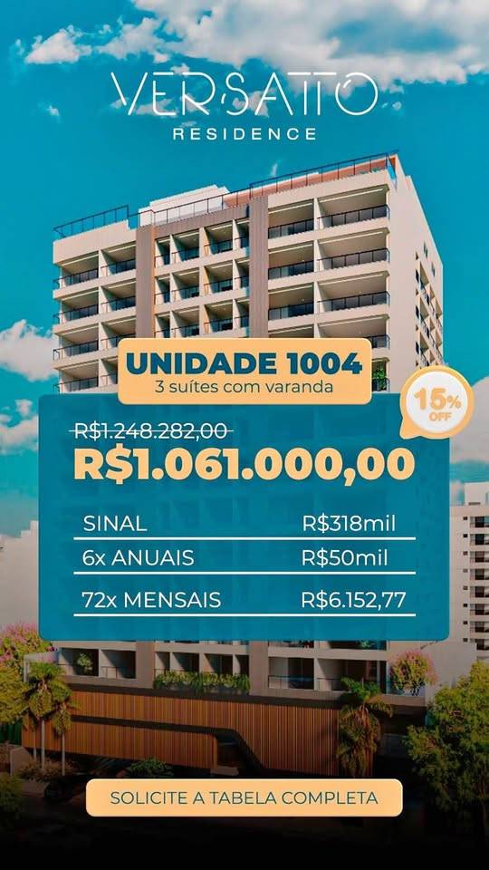 Apartamento de 3 Quartos à Venda no Versatto Residence – Guarapari – ES