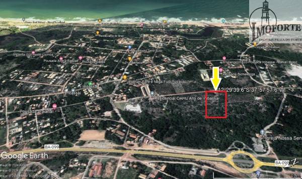 Terreno de 8.712 m² à Venda em Imbassaí – Mata de São João – BA