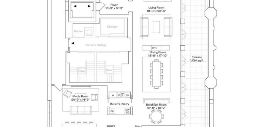 555 West End Avenue, Unit The Terrace Penthouse